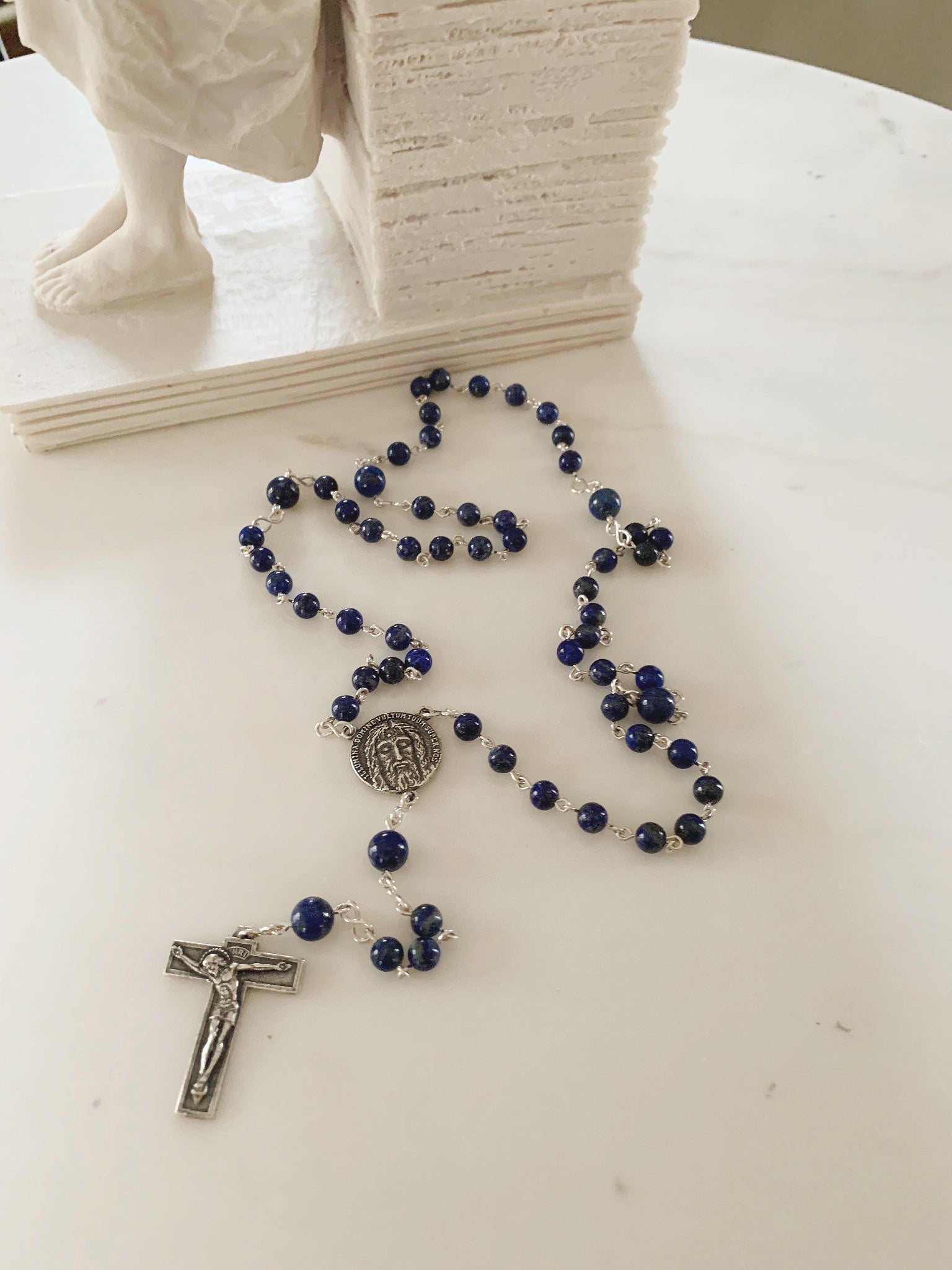 Lapis Holy Face Rosary